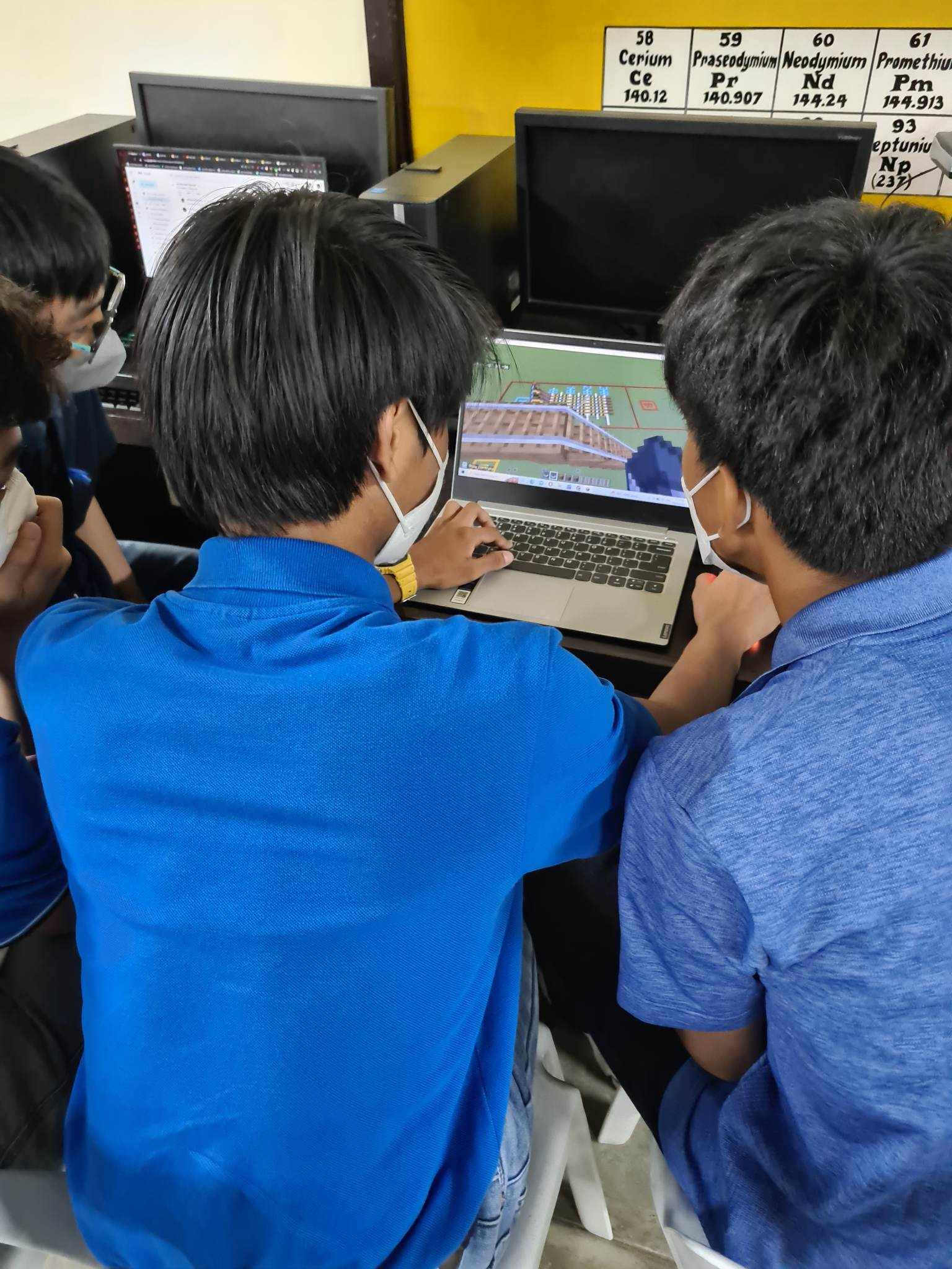 AJHS students playing Mr. Arias' "Coaster-vation" lesson