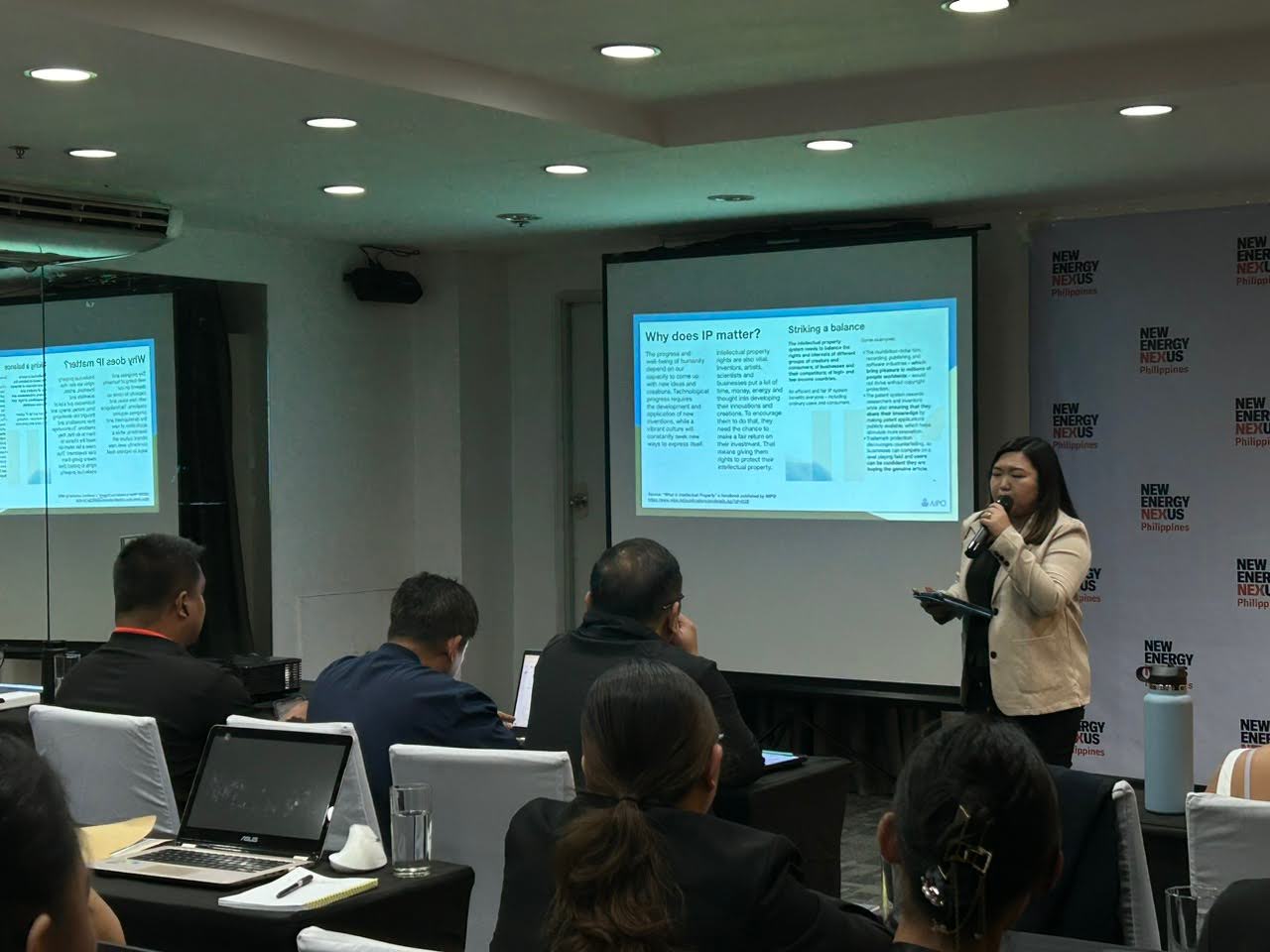Photo: Ms Madielaine Fatallo discussing the importance of the IP system.