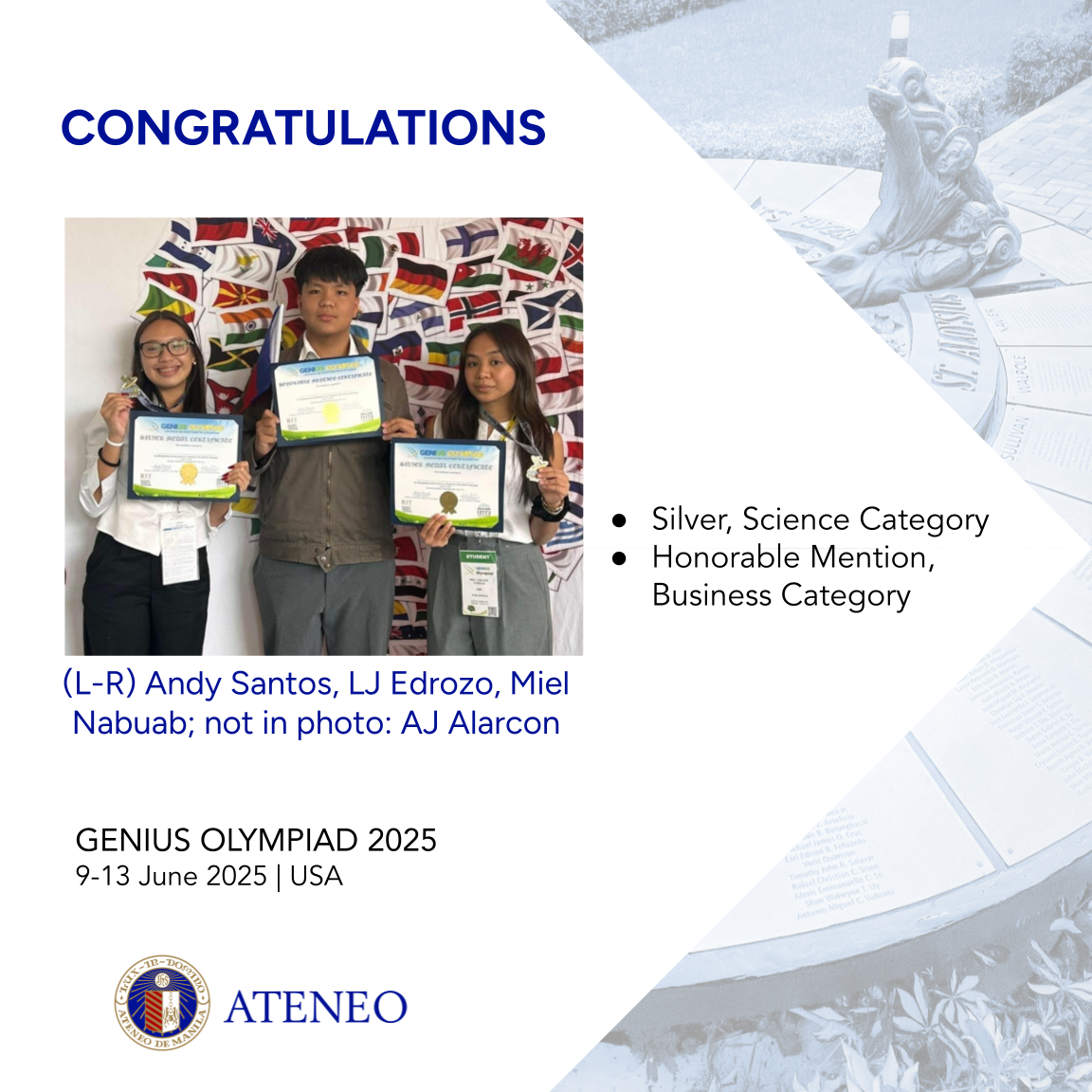 ASIN onsite in New York for the Genius Olympiad 2025