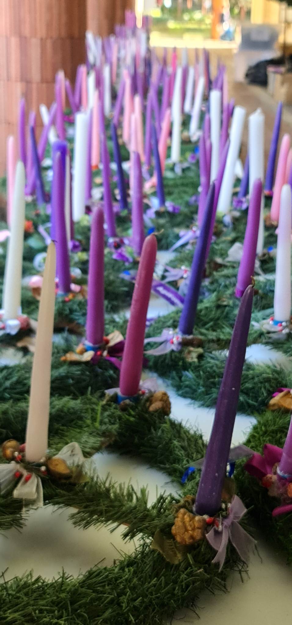 Advent wreaths of various AGS sections  