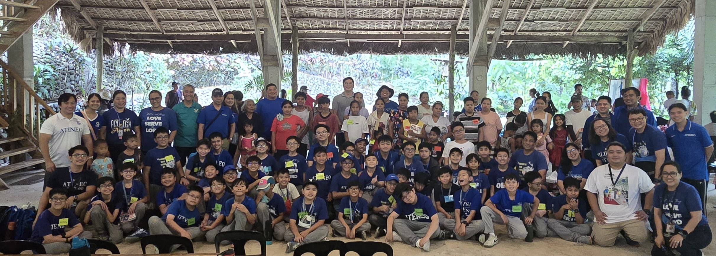 Ateneo student-leaders, coaches, AGSCOM moderators with friends from Mt. Purro and our Dumagat brothers and sisters