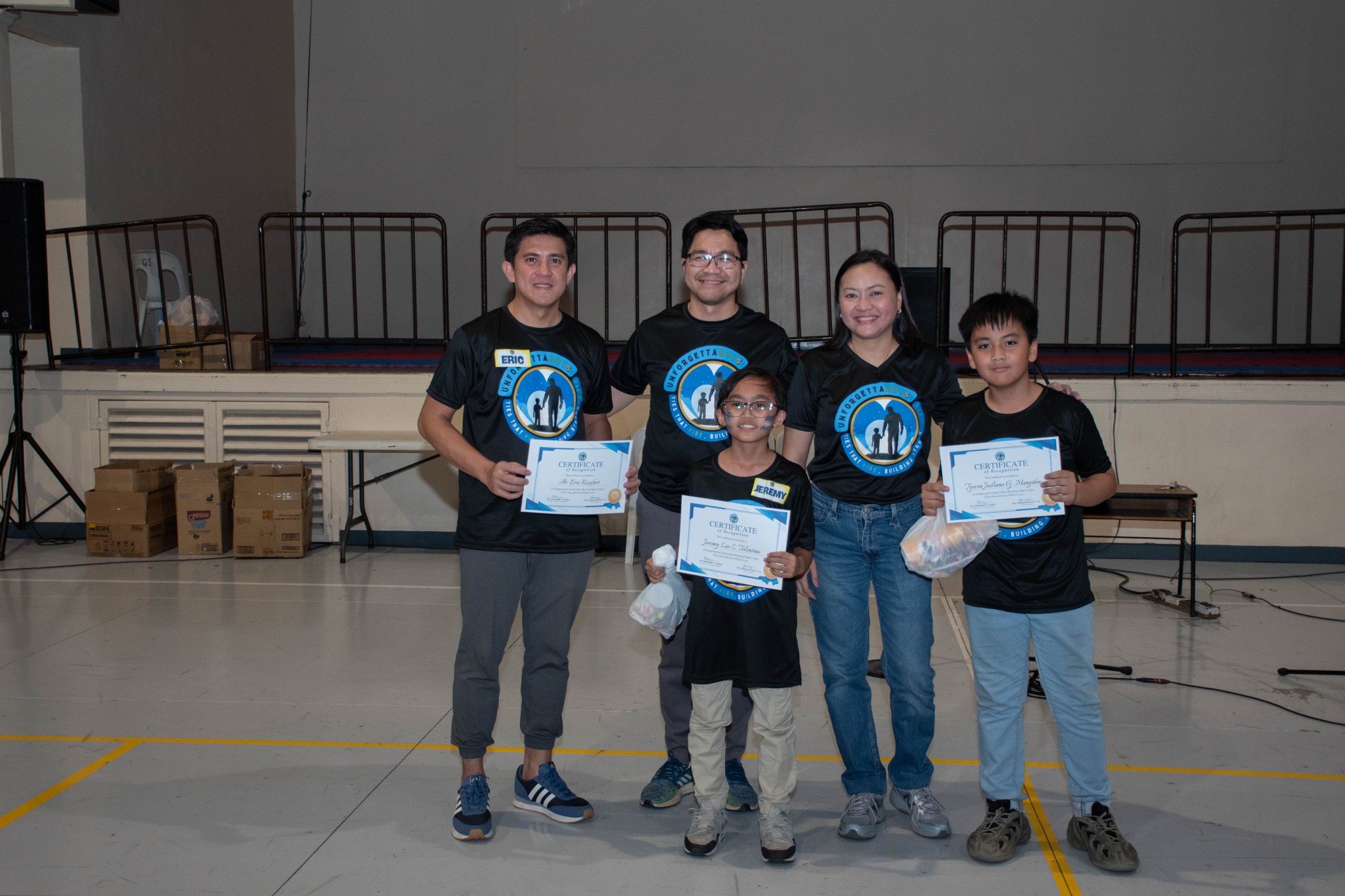 Daddy Ar. Eric Ricafort (leftmost) wins the BBN shirt design award while Master Tolentino (center) and Master Mangibin (rightmost) win the “Name the BBN Event Contest”