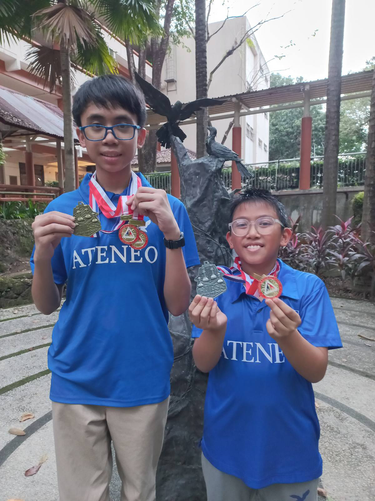 The tandem of Thad Manuel & Chio Lainez is Elementary Division Team Champion of the QC Division Meet