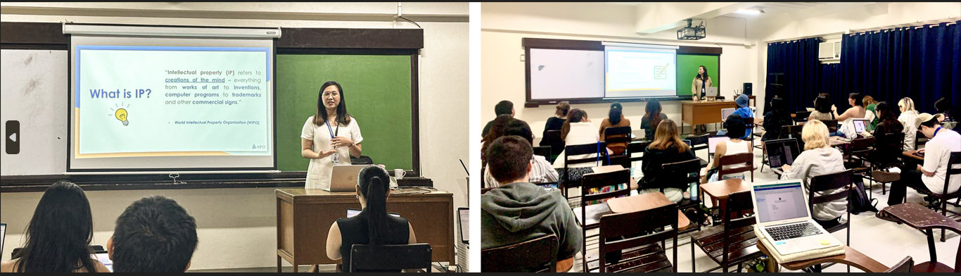 Image: Ms Vanessa Malapit conducting in-class IP awareness sessions with Ateneo students.