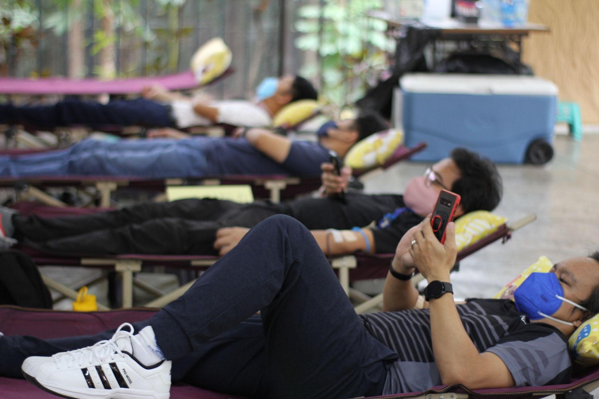 The bloodletting activity with AJHS faculty and staff 