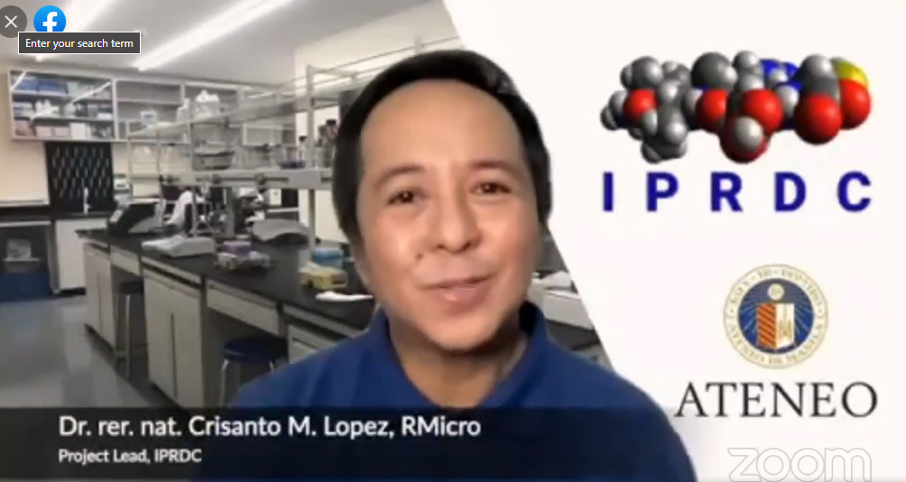 Screenshot from the virtual conference