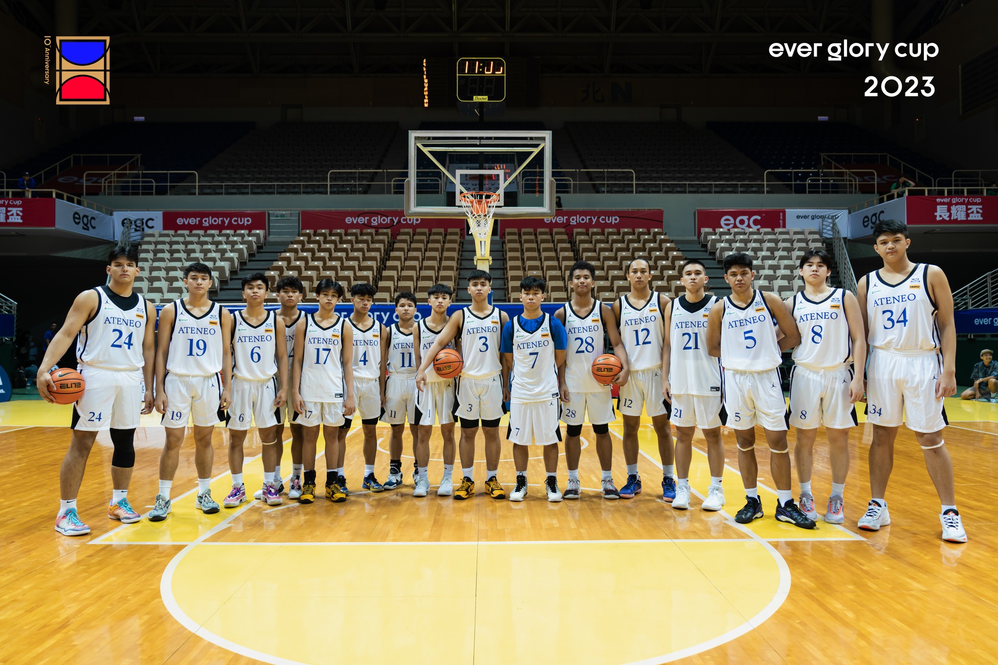 (From left: Kristian Porter, Troy de Guzman, TJ delos Santos, Henry Madrangca, Henry Suico, Lans Lagdamen, Chris Urbina, Alfonso Tan, Third Ebdane, Uno Prado, Ziv Espinas, Danger Tupas, Nathan Asistio, Derek Domangcas, Mikey Ong, Owen Calanasan. Photo courtesy: Ever Glory Cup Facebook Page)