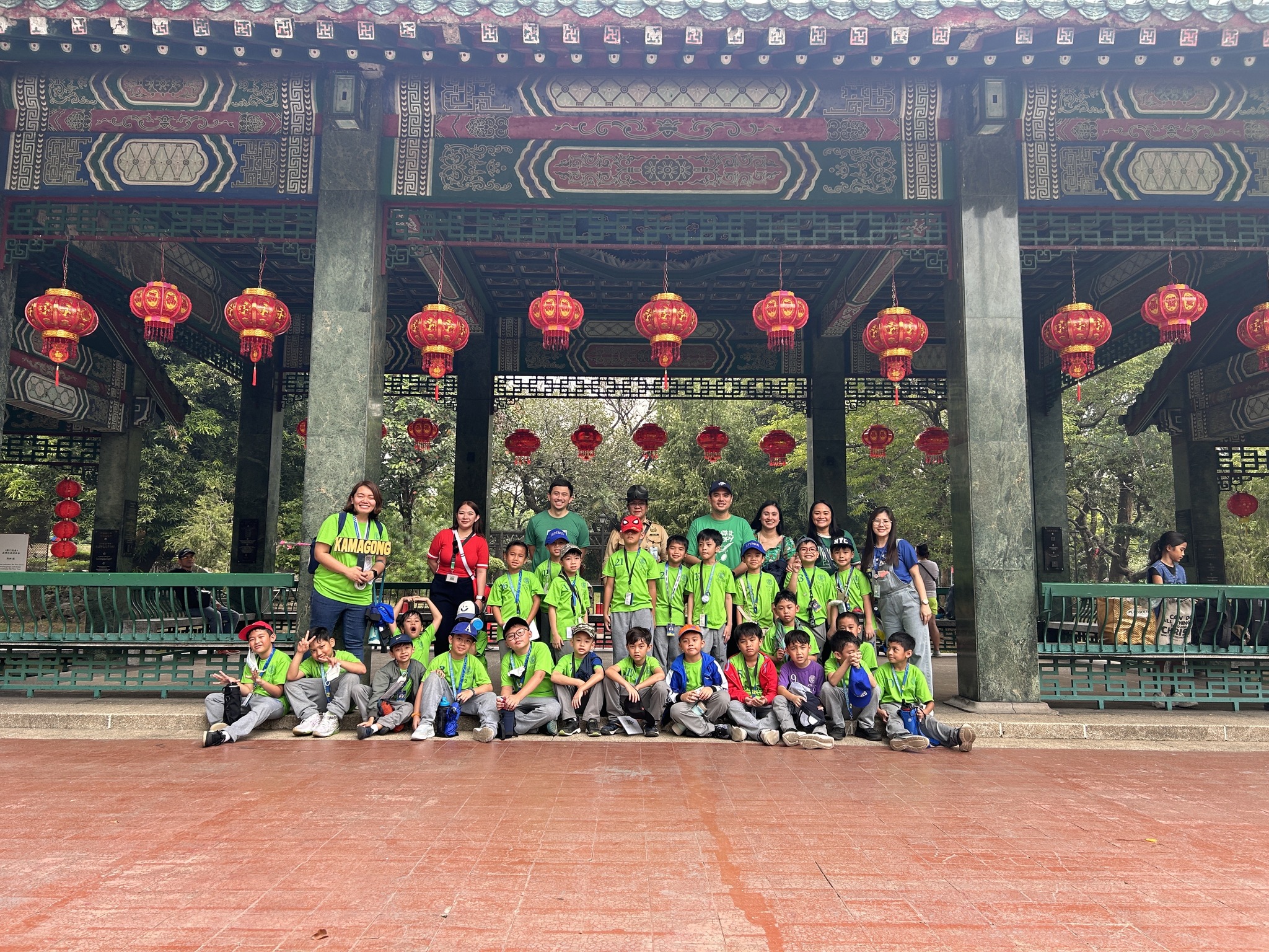 AGS students surrounded by Chinese lanterns at Rizal Park