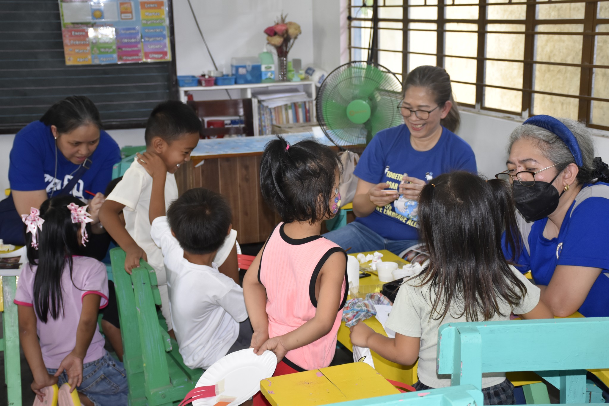 face painting session