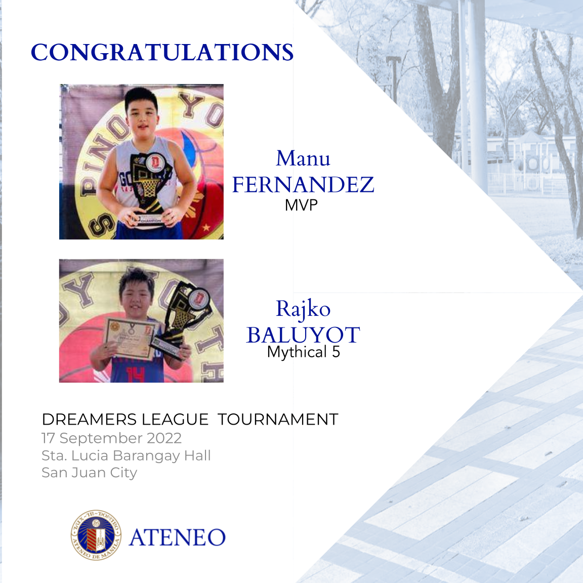 Manu Fernandez is MVP, while Rajko Baluyot is a Mythical 5 selection.