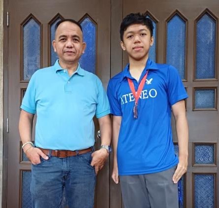 Coach Ildefonso Datu (left) and Luis Gutierrez 