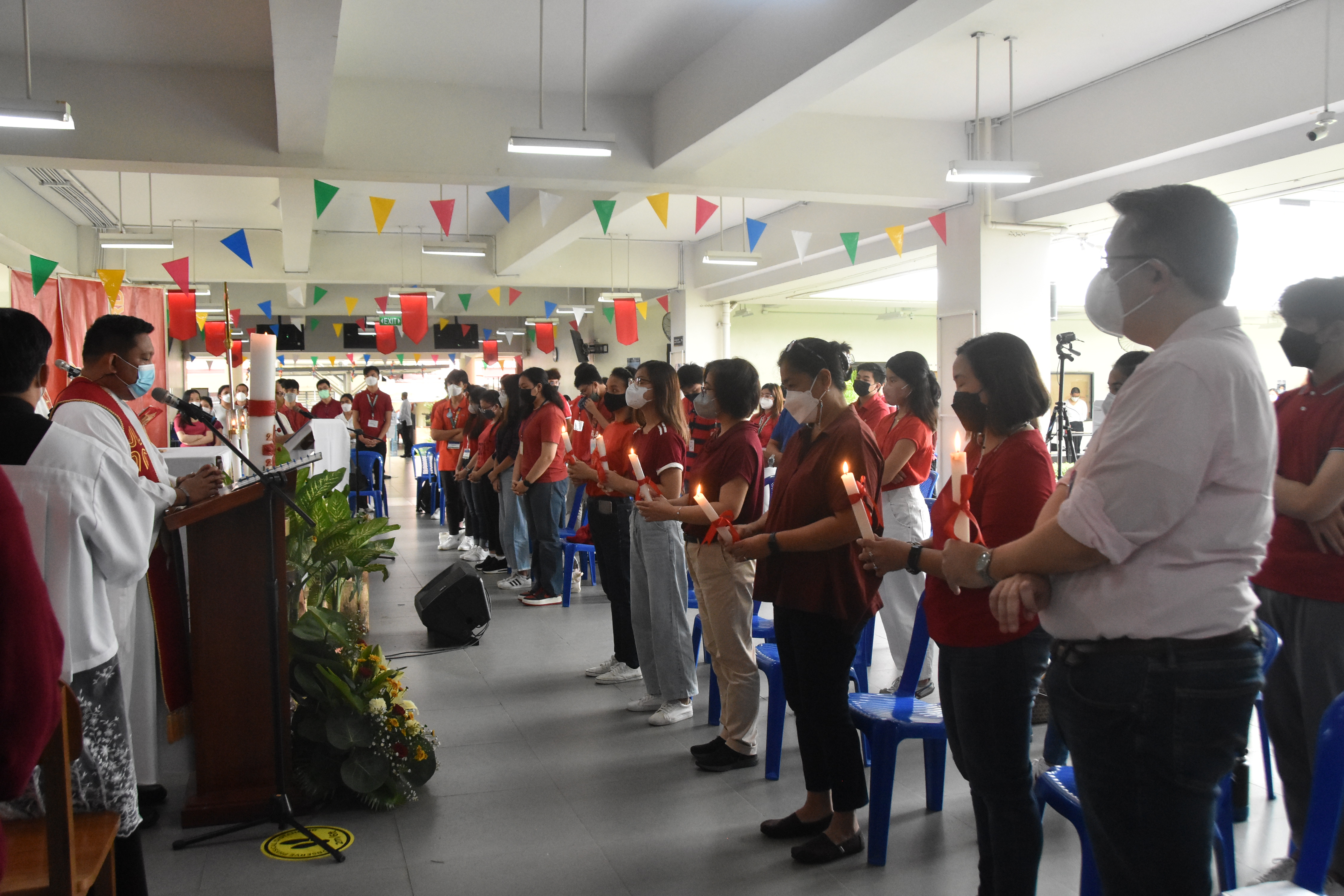 The candle-lighting ceremony