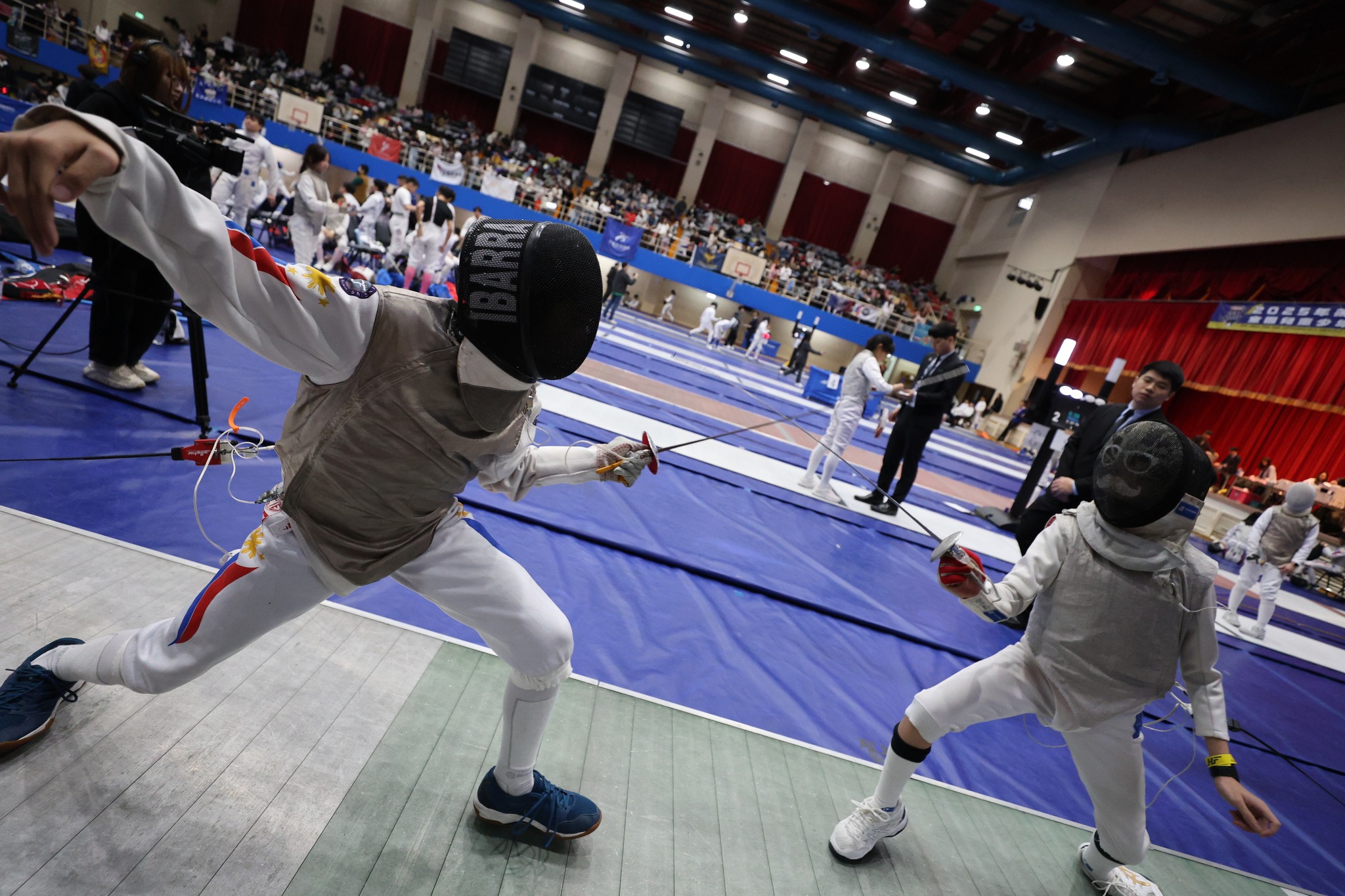 Liam Ibarra (left) in action at Taiwan's Hefeng Cup