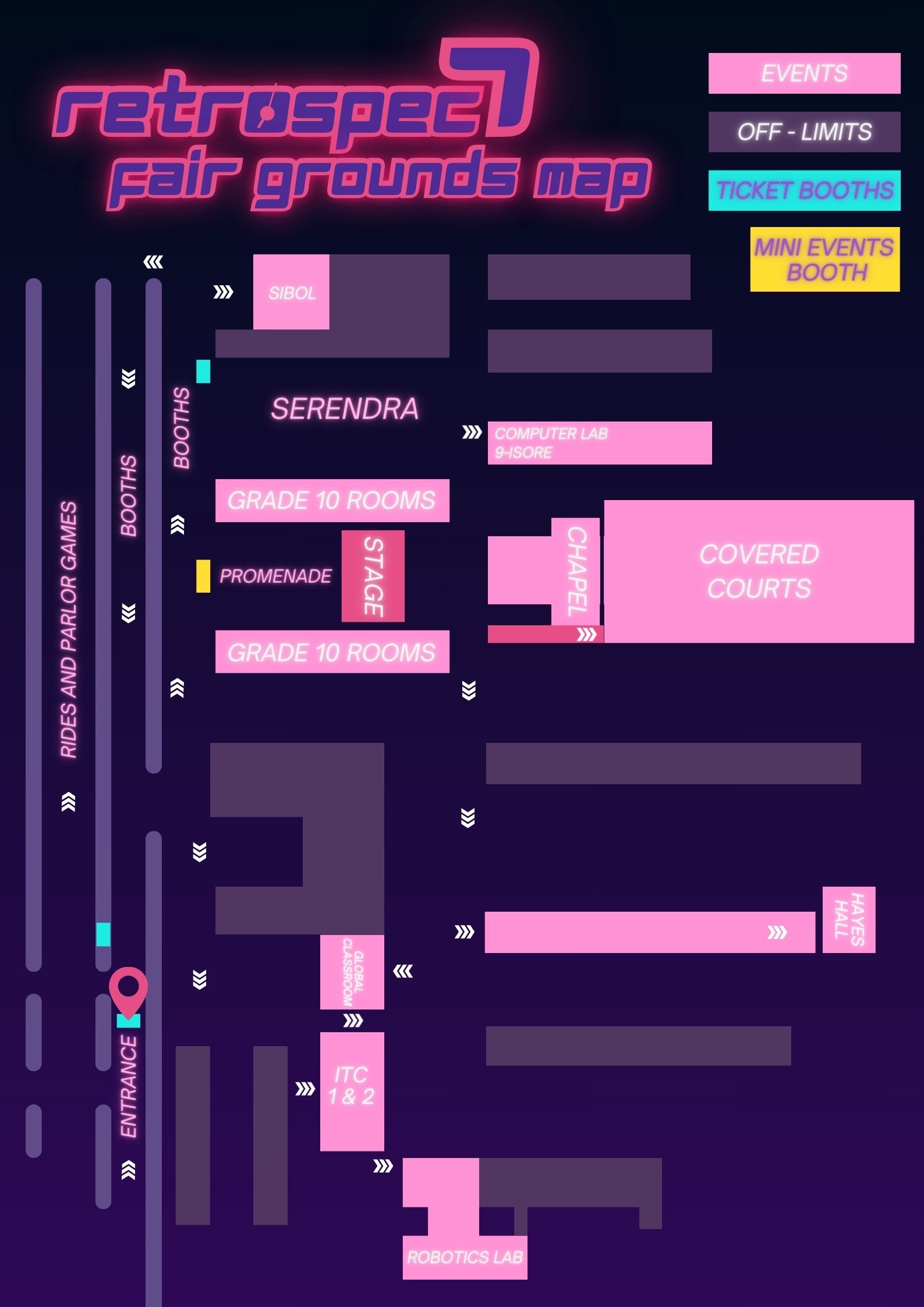 Layout map for Retrospect 