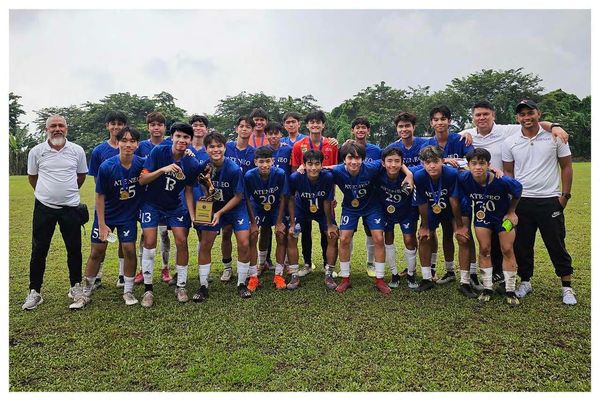 Front row from left: Zef Daquigan, Raiken Comla, Aidan Aguirre, Karl Molina, Xian Tumang, Javi Kintanar, Matin Bendicion, Andres Dumlao, Javi Tan; back row from left: Tiago Remulla, Ethan Roxas, Andres Hizon, AG De Villa, Timothy Patawaran, James Del Valle, Lorenzo Gaddi, Pio Unlay, Lorenzo Altuna, Johann Alcalde, Shawn Perea 