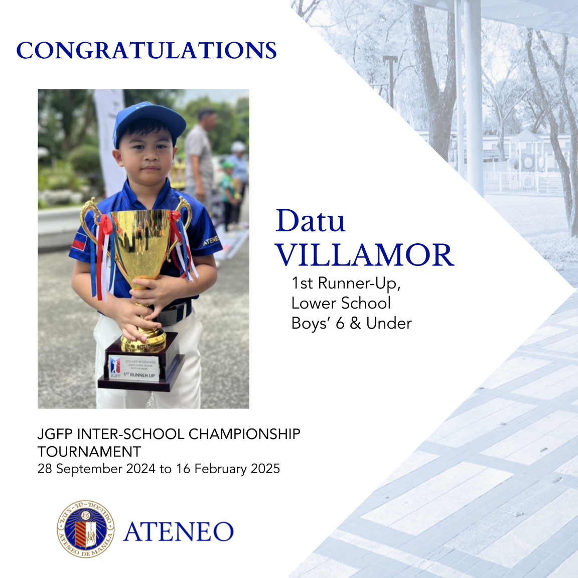 AGS golfer Datu Villamor