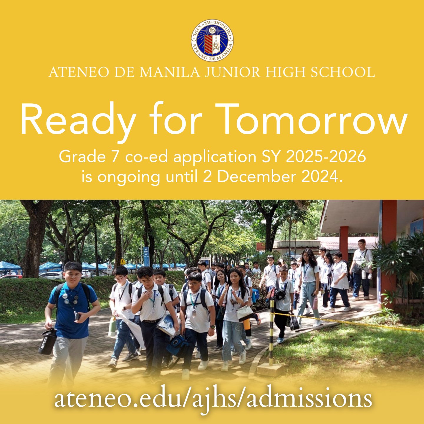AJHS Grade 7 Application SY 2025-2026