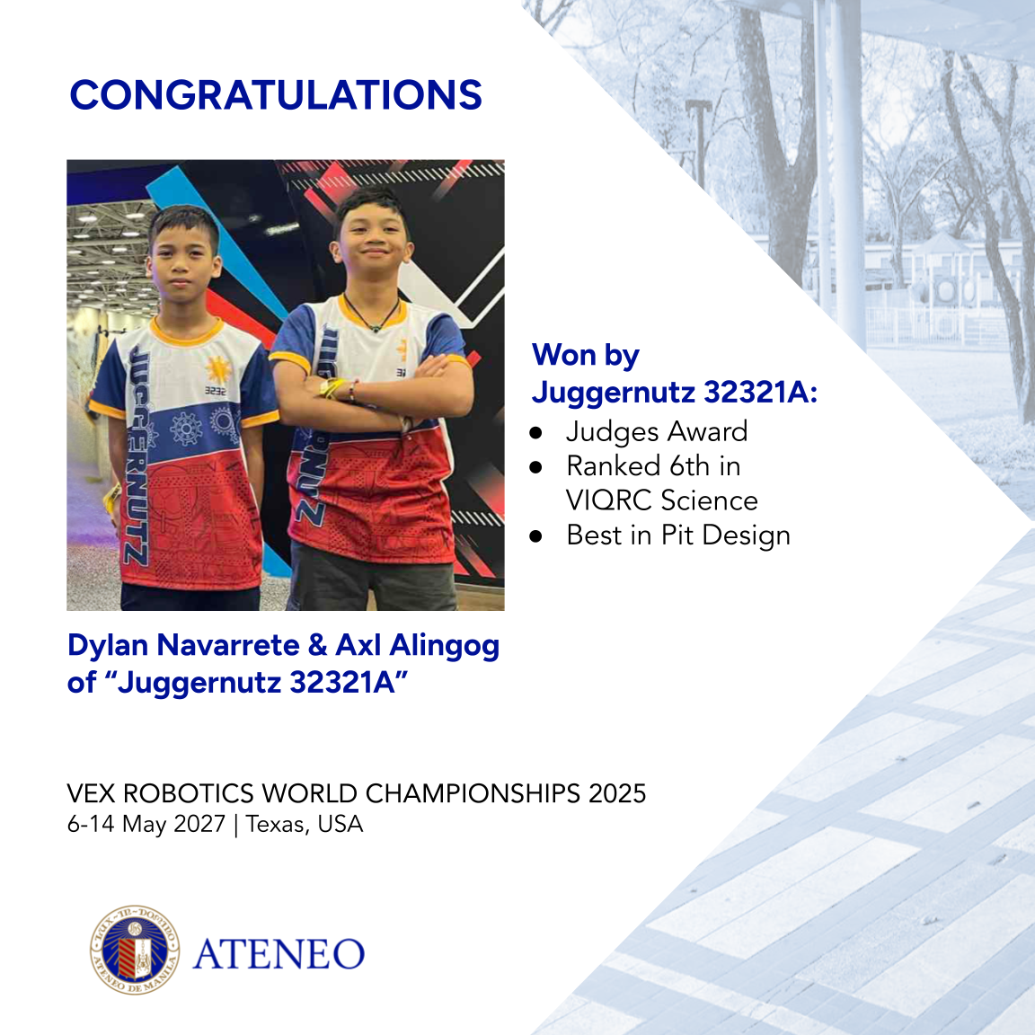 Axl Alingog and Dylan Navarrete of Juggernutz 32321A