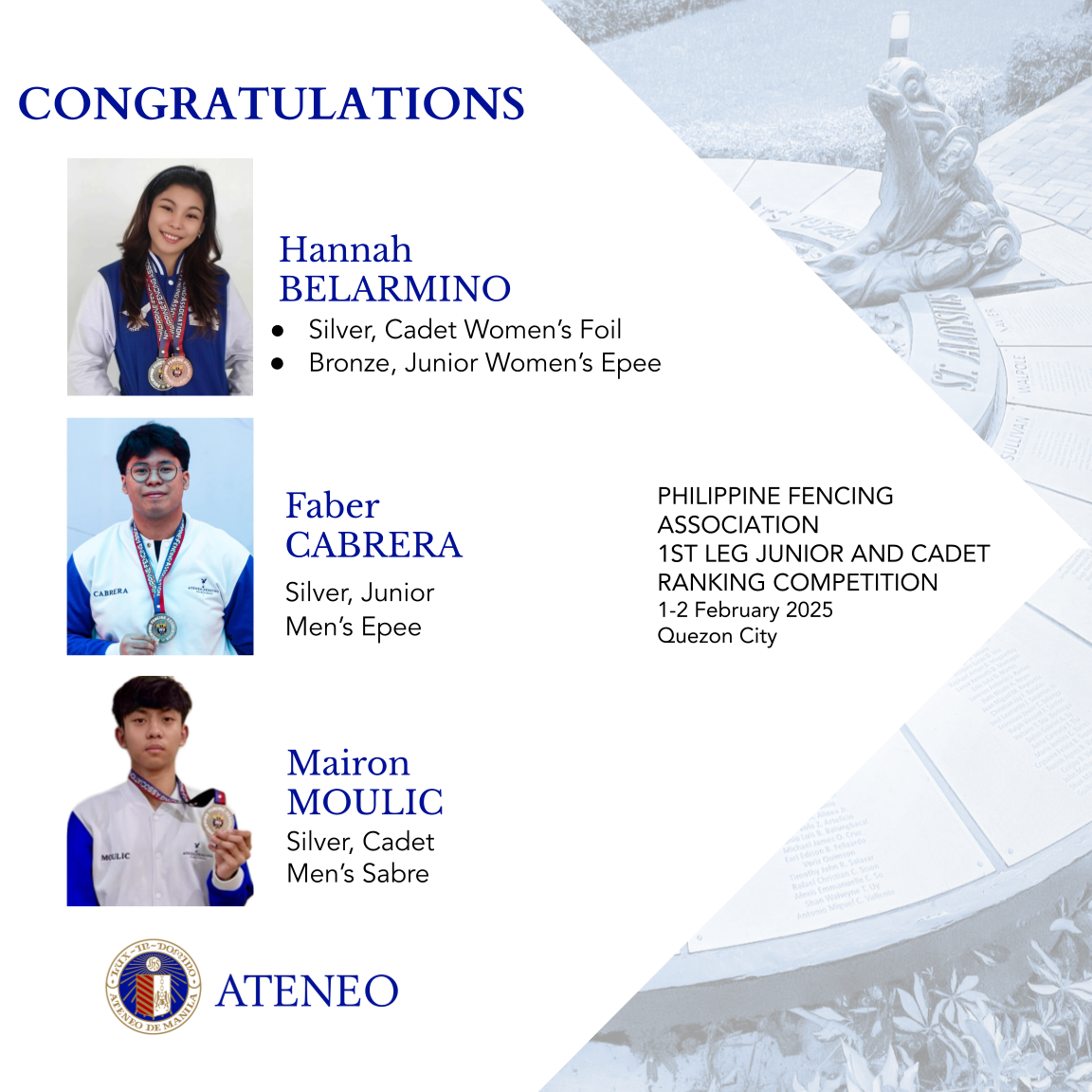 Hannah Belarmino  Faber Cabrera Mairon Moulic