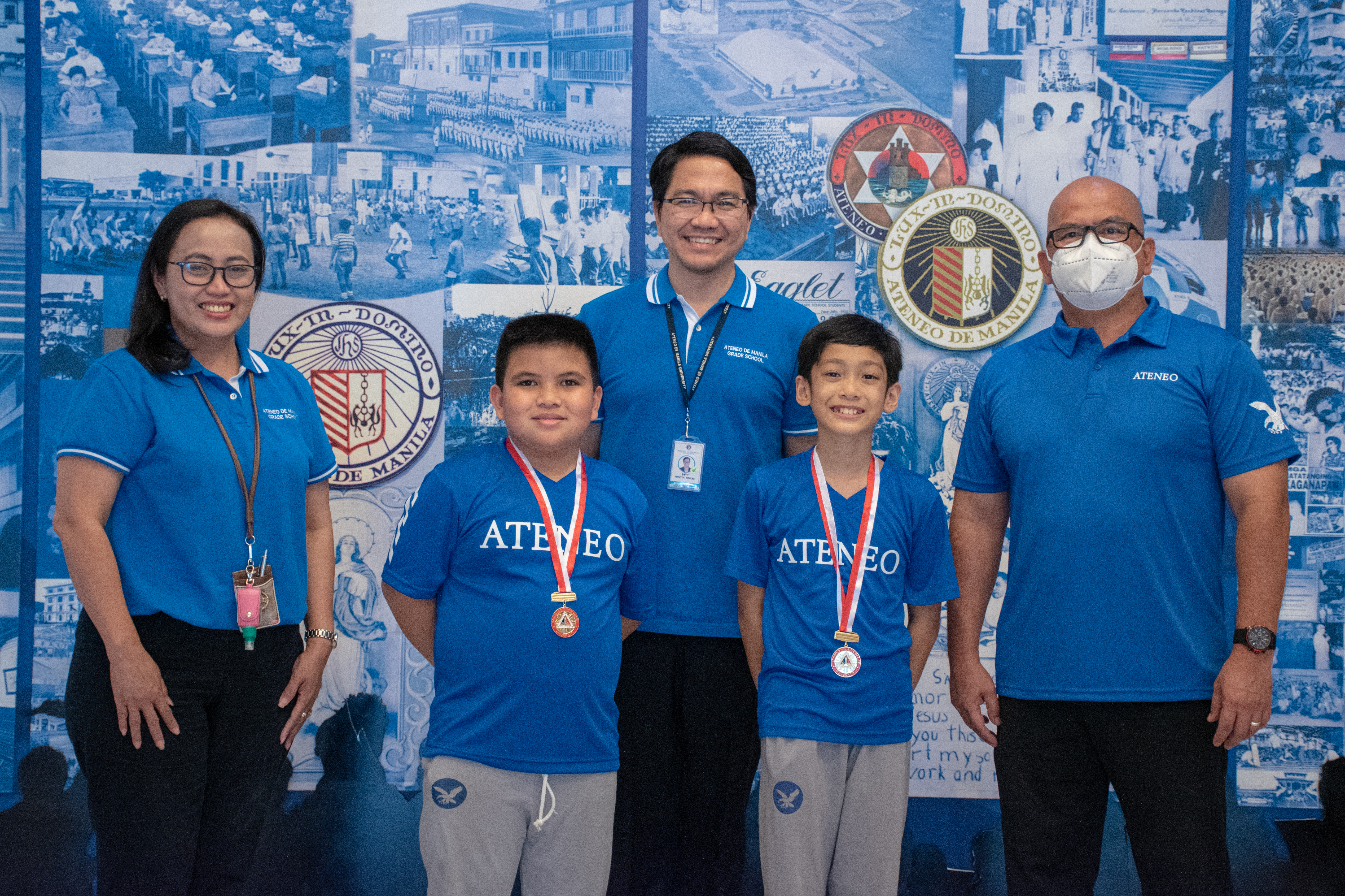 In front: Vinny Bangco and Inaki Carbonell; behind them from left: Virgie Esteves, Jervy Robles, Sieg Villanueva 