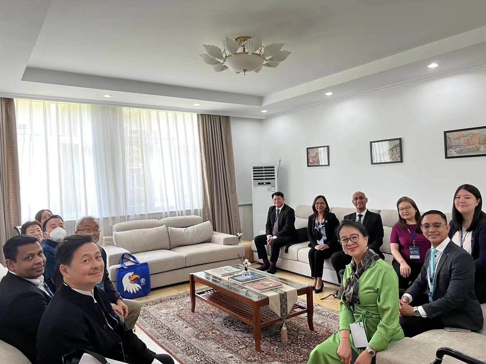 sitting at Philippine Embassy