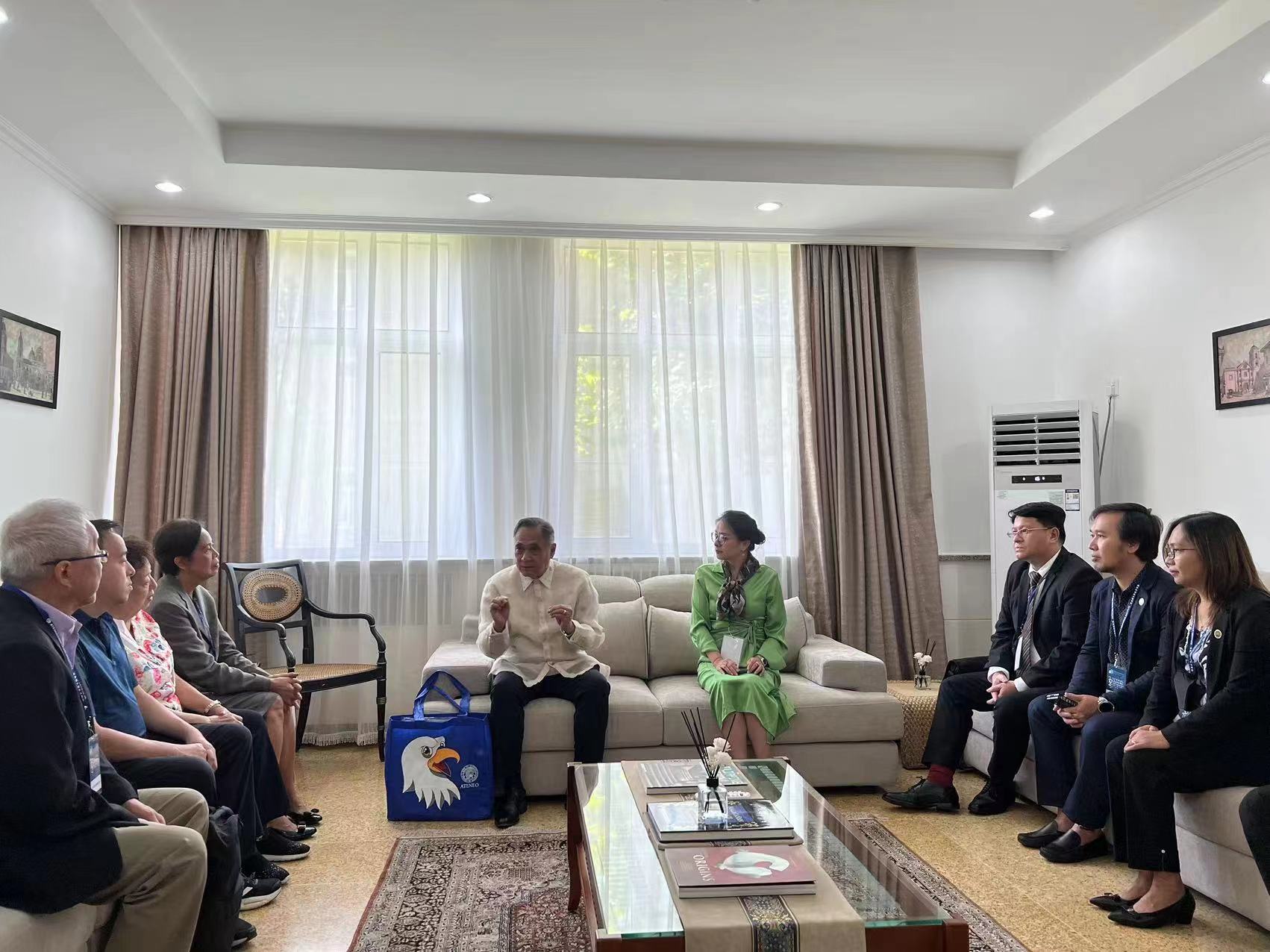 talking with Philippine Ambassador