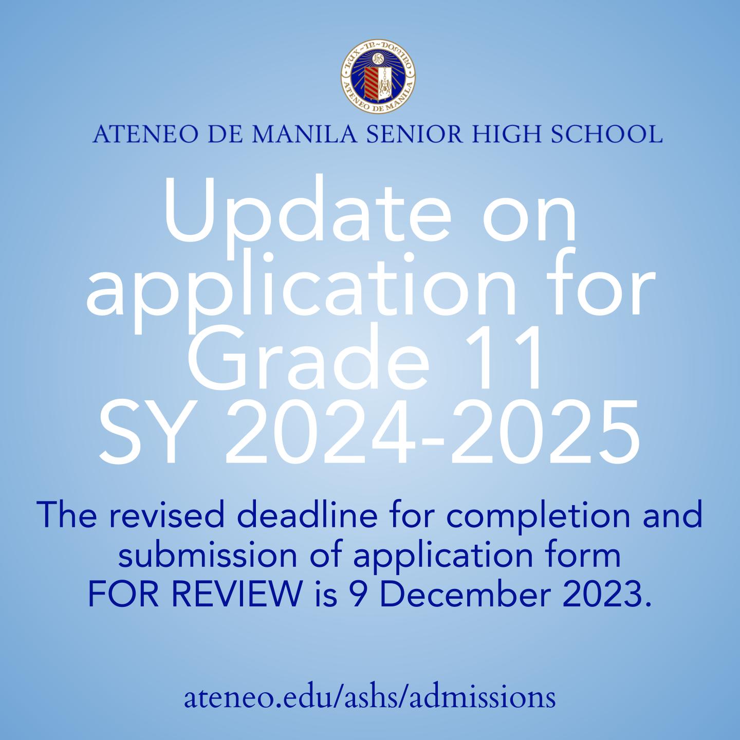 7 December 2023 Update from ASHS OAS