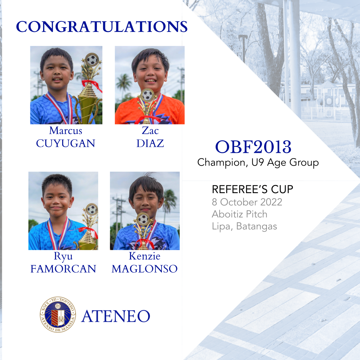 Marcus Cuyugan (3-Arayat), Zac Diaz (4-Lapu-lapu), Ryu Famorcan (4-Maniago), Kenzie Maglonso (4-Maniago),