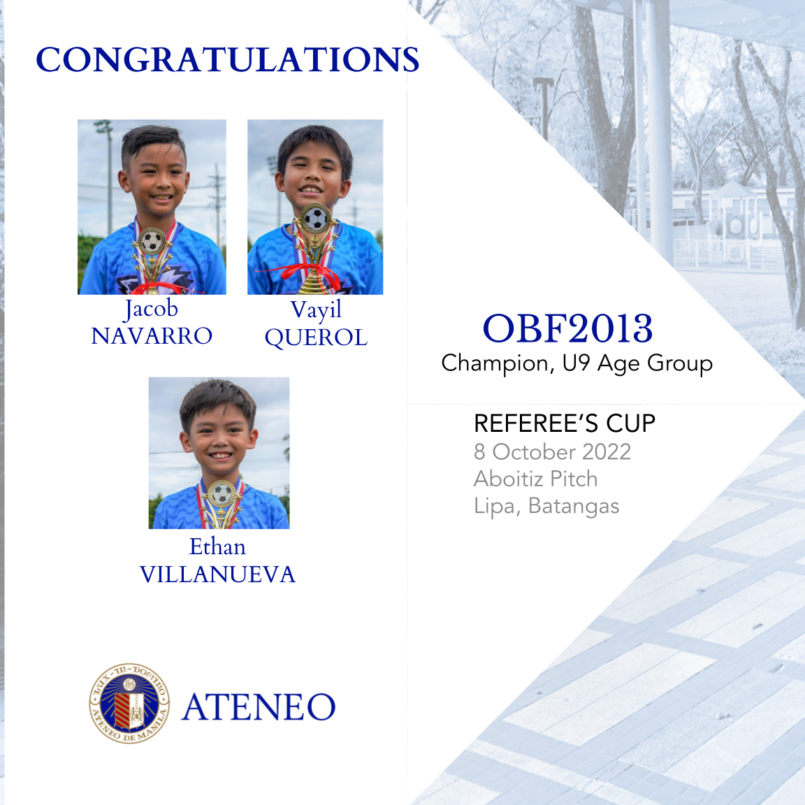Jacob Navarro (4-Sultan Kudarat), Vayil Querol (4-Dagohoy), and Ethan Villanueva (4-Lakandula)