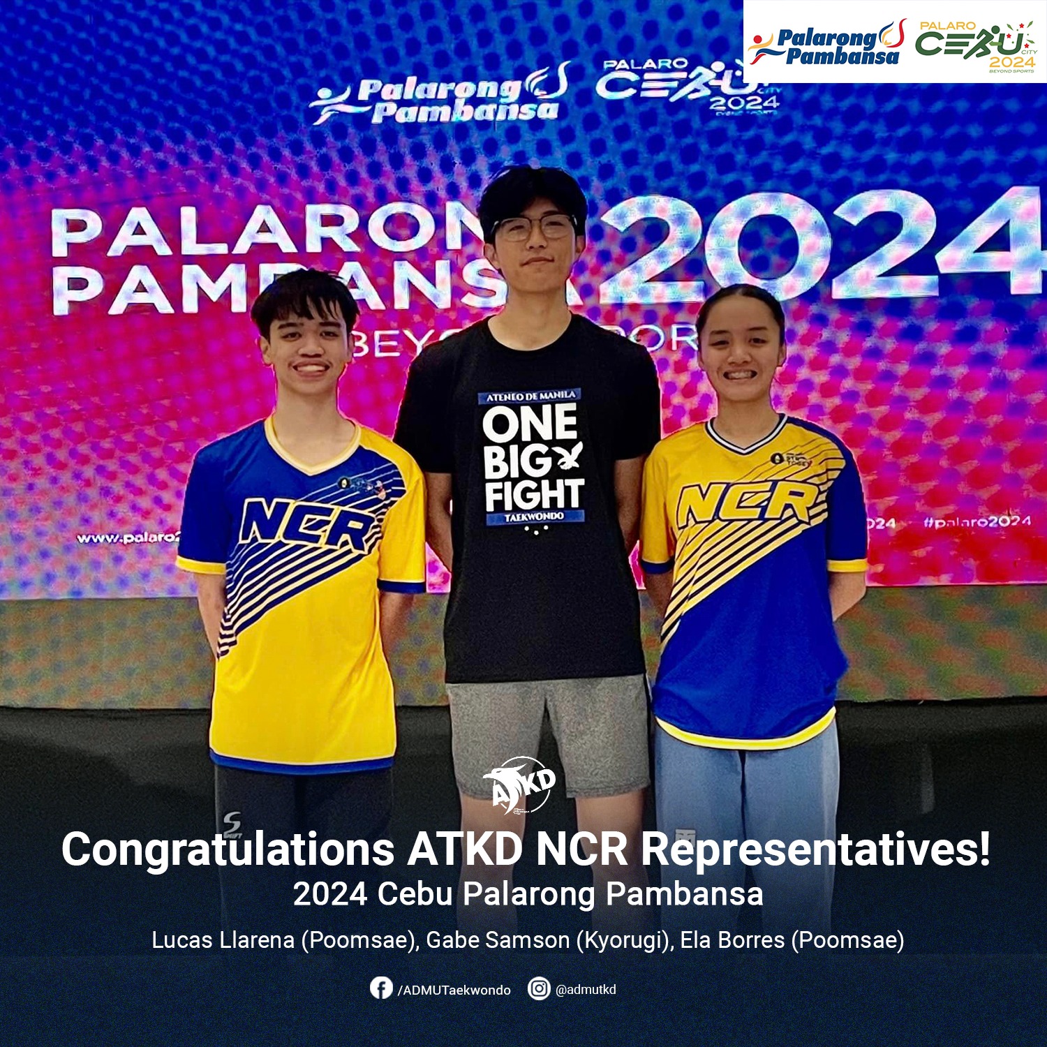 (L-R) Lucas Llarena, Gabe Samson, Ela Borres