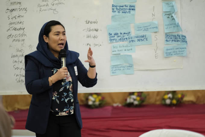 participant discusses