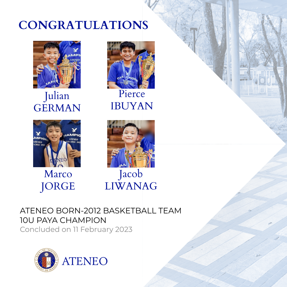 The PAYA 2022-2023 10U basketball champs