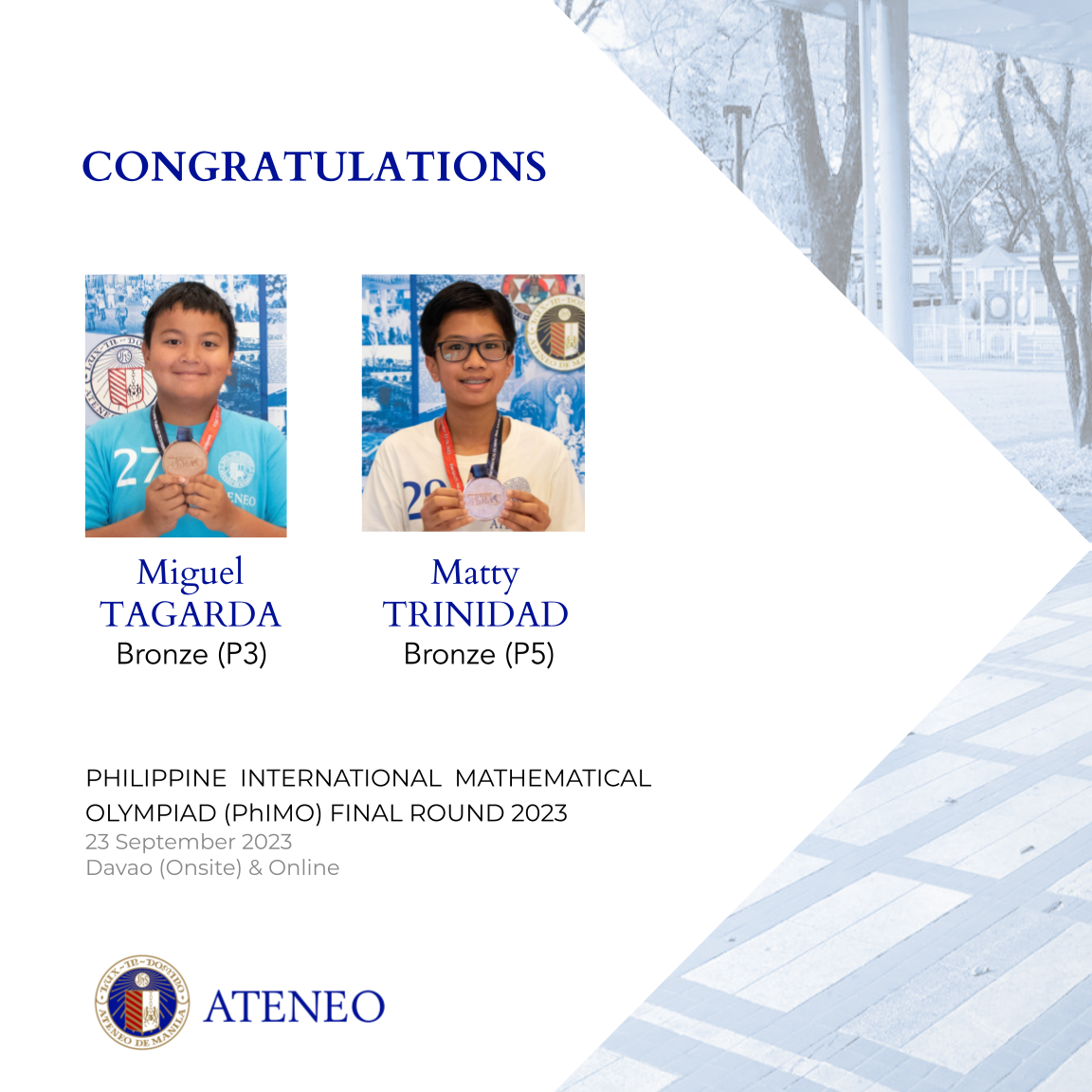 PhIMO Final Round 2023 bronze medalists