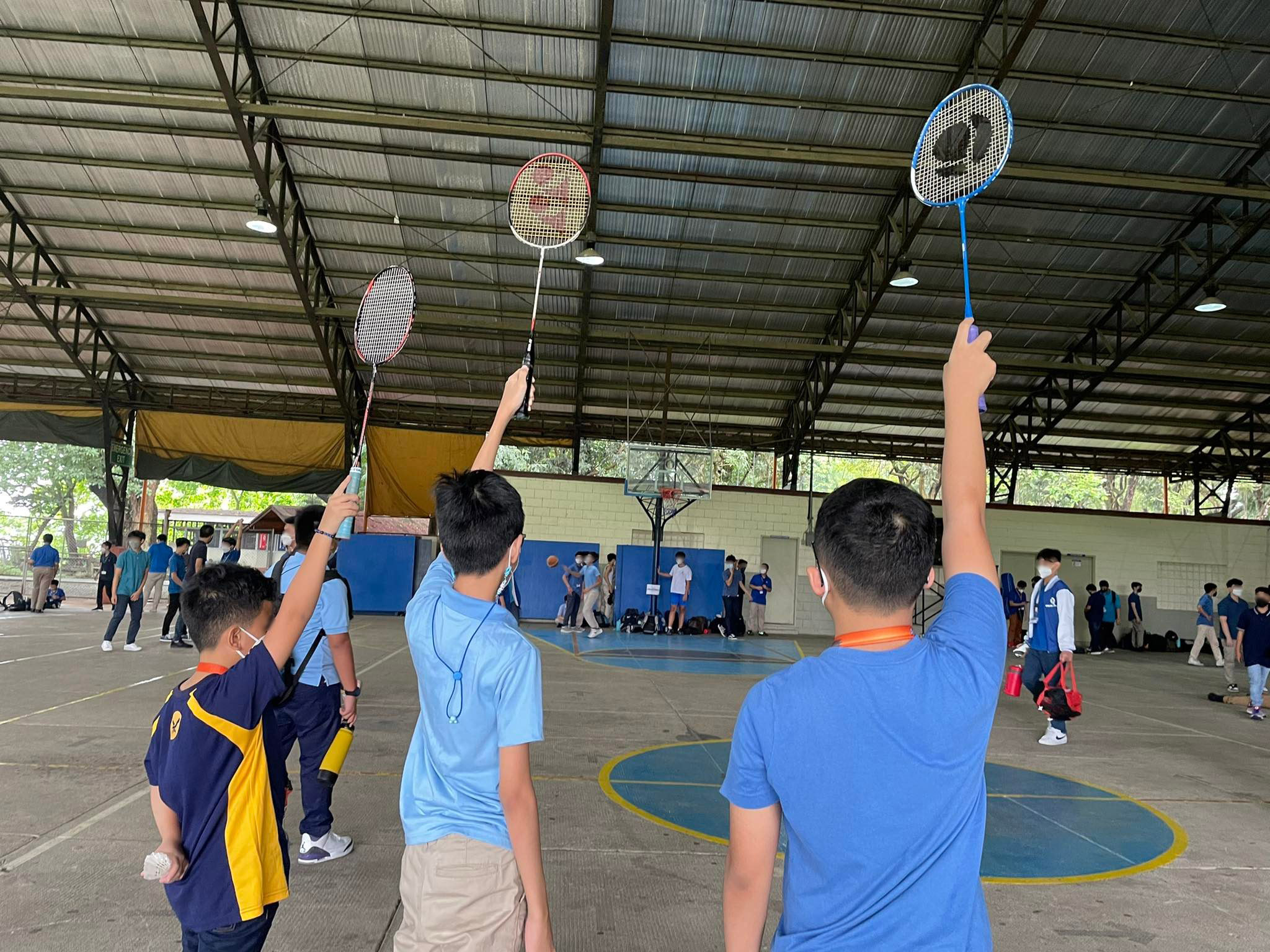 Badminton in the covered courts