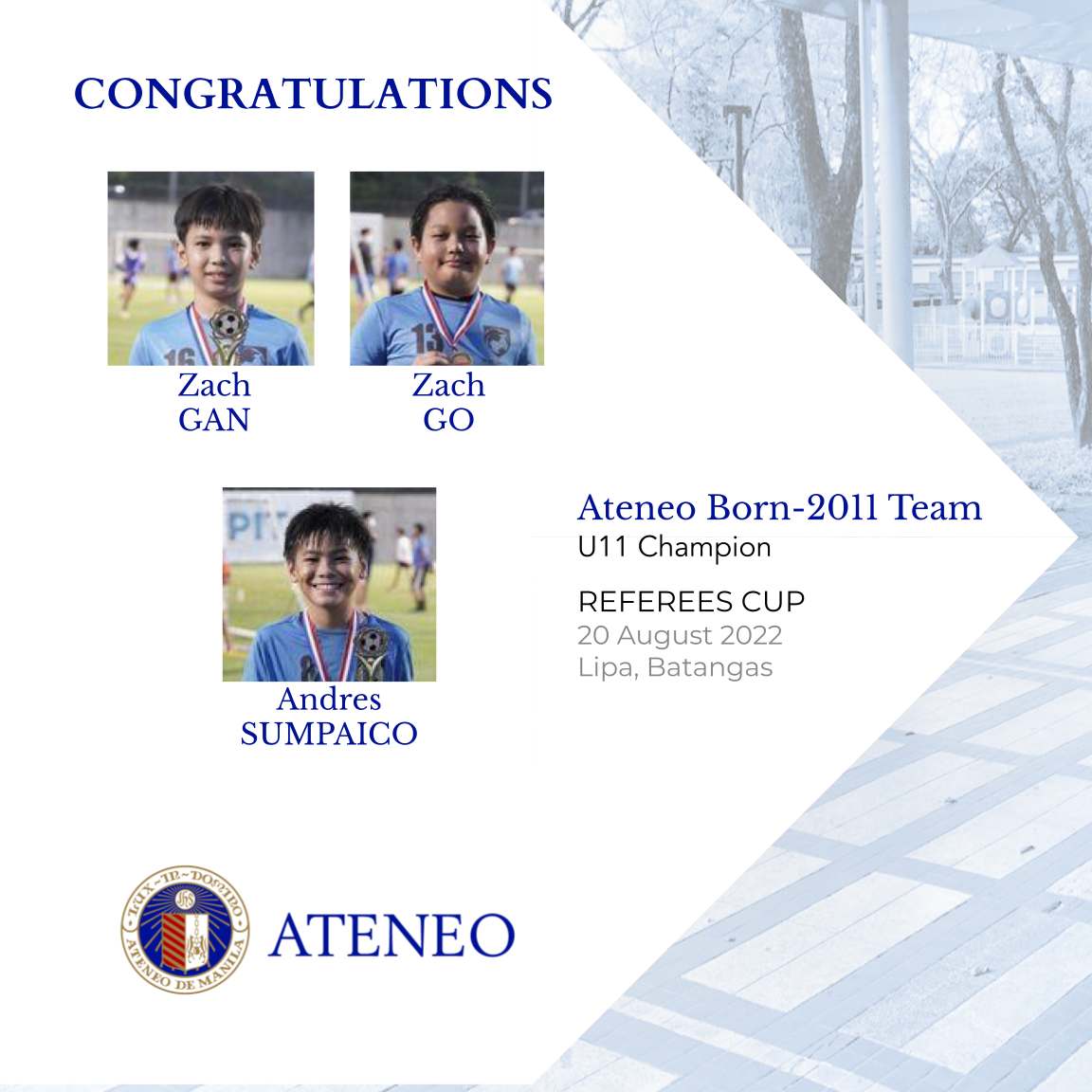 Zach Gan, Zach Go, Andres Sumpaico