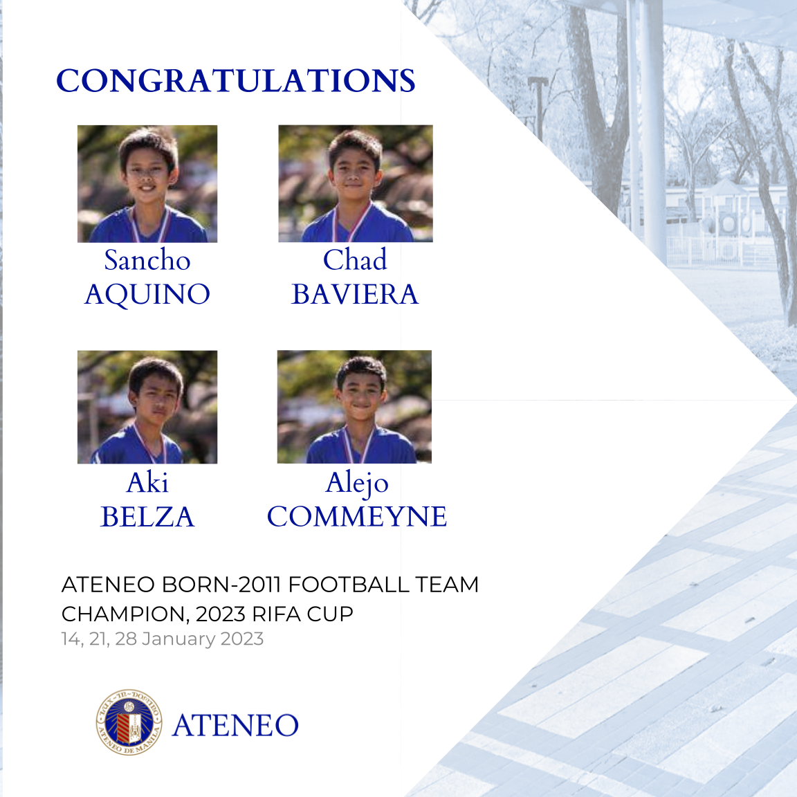 These born-2011 Blue Eagles are 2023 RIFA champions.