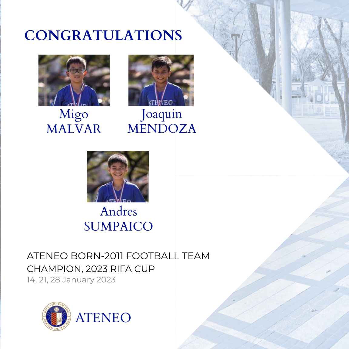 These born-2011 Blue Eagles are 2023 RIFA champions.