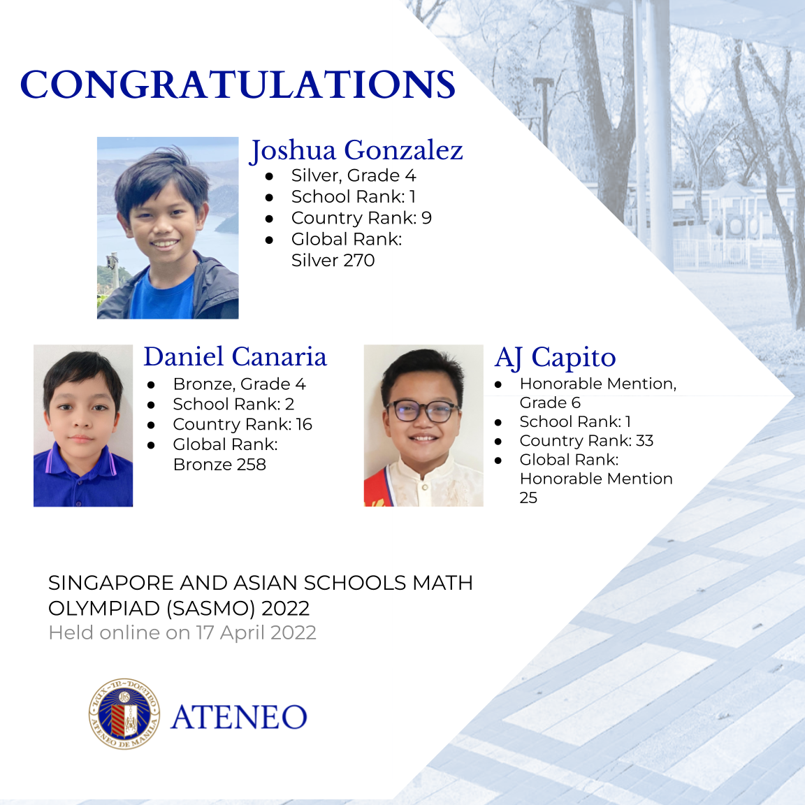 Joshua Gonzalez, Daniel Canaria, and AJ Capito