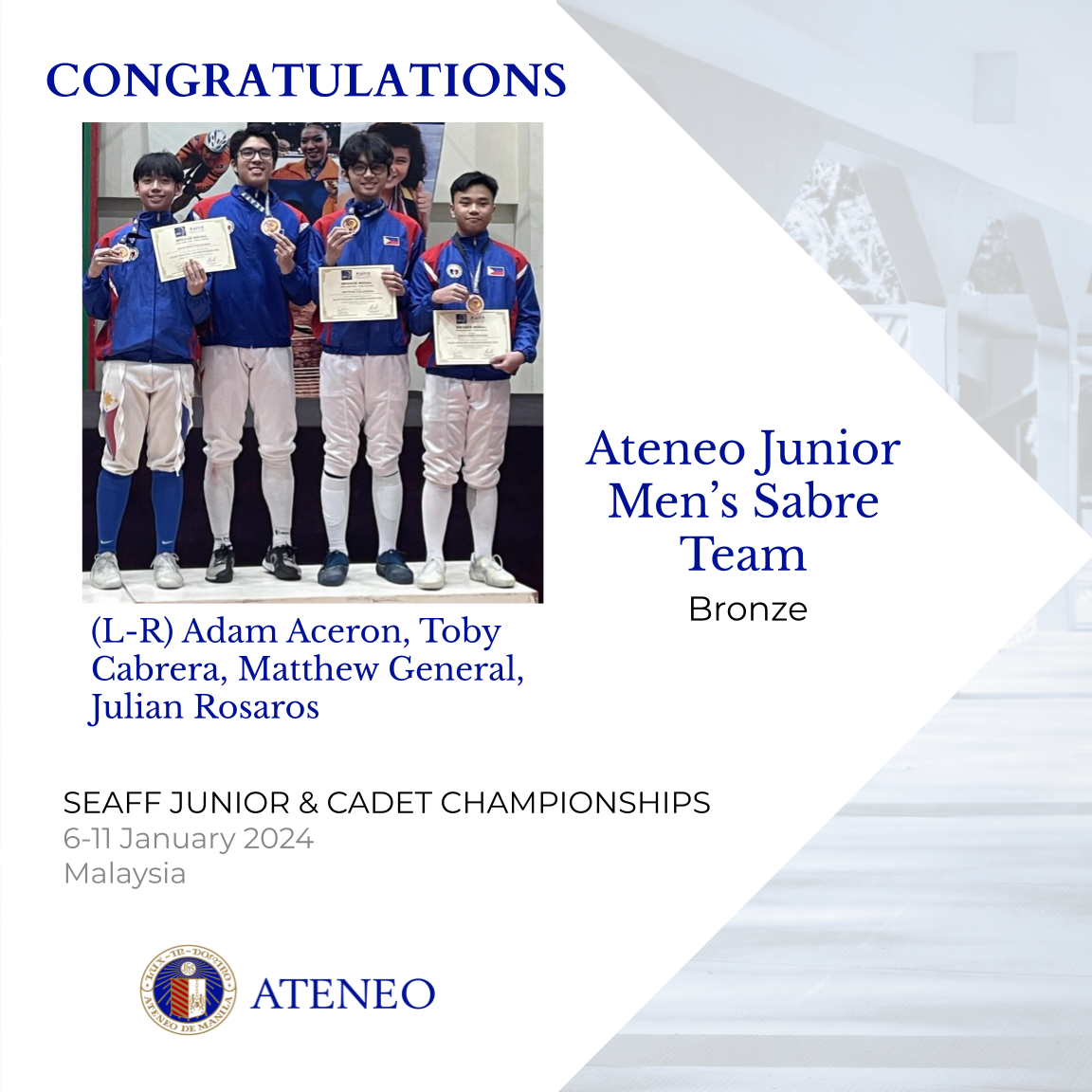 Sabre team medalists