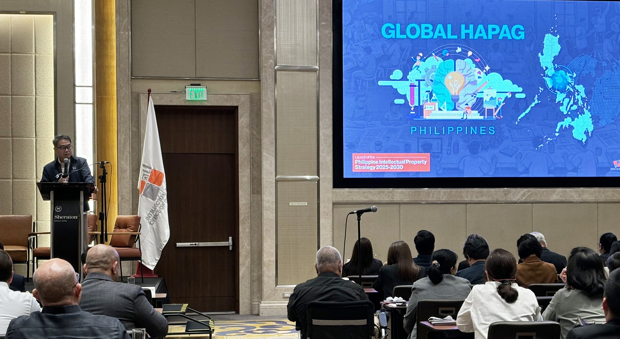 (Photo courtesy of IPOPHL’s Facebook page, Director General Atty Rowel S Barba launching the Philippine Intellectual Property Strategy 2025-2030, Hapag-Isipan)
