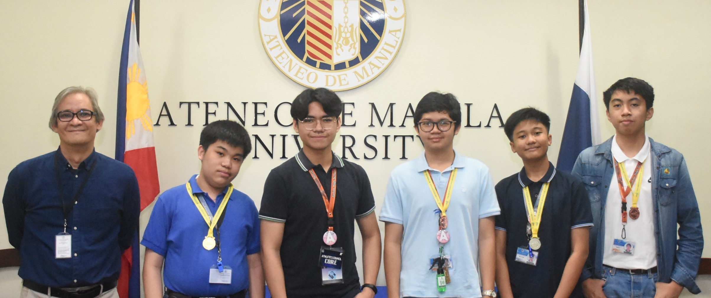(L-R) Jonny Salvador, Lance Abarquez, Xavier Algenio, Diego Bernardo, Nathan Ballatan, Aegean Nakila