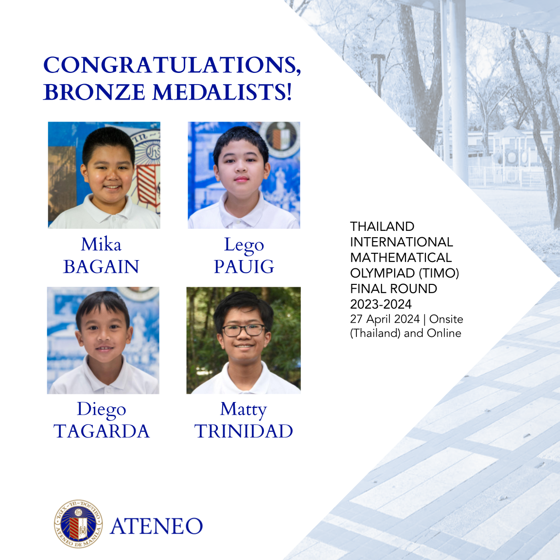 TIMO Final Round bronze medalists 2024