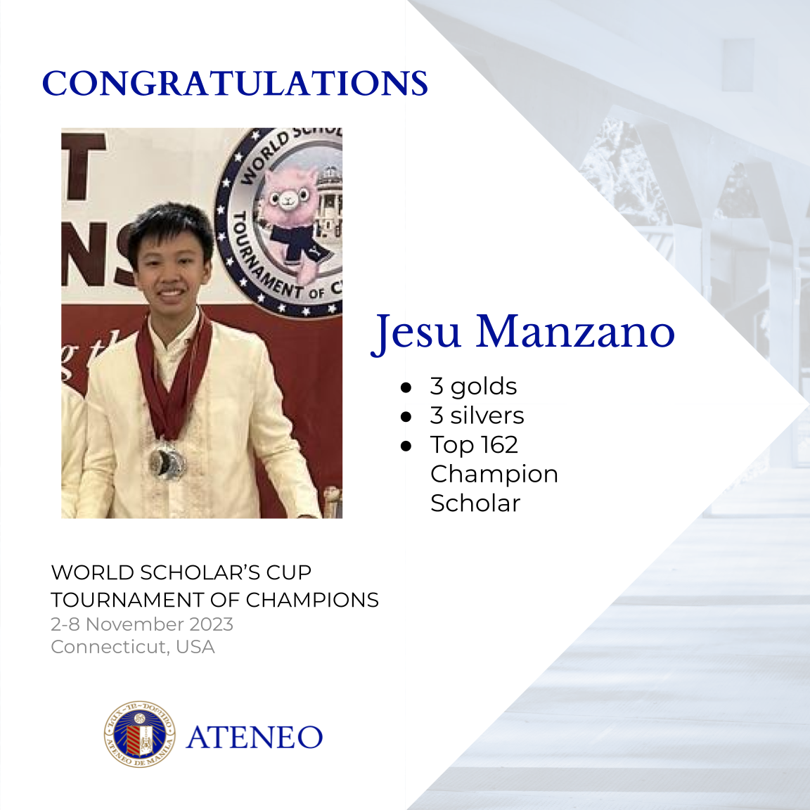 AJHS scholar Jesu Manzano