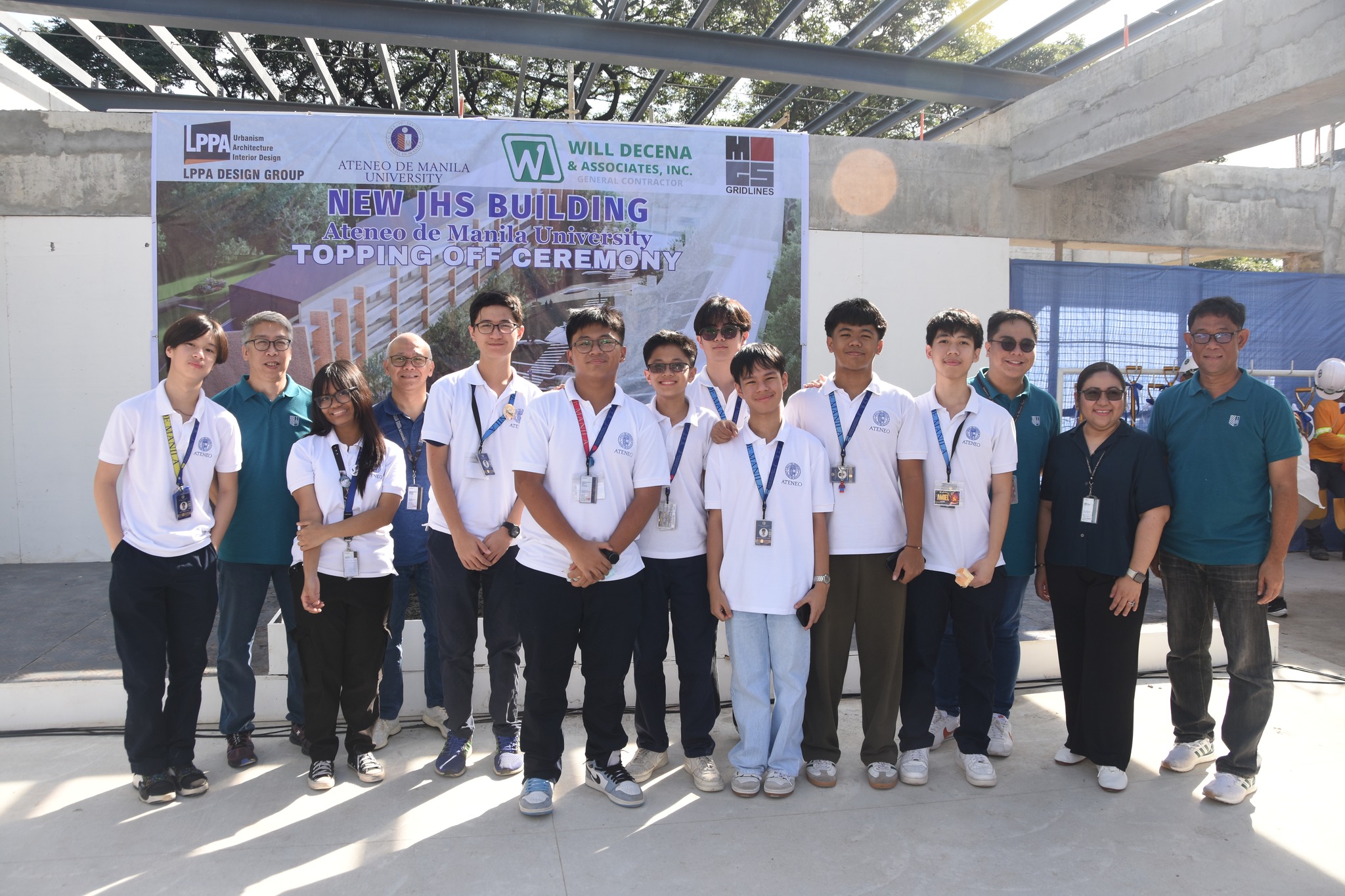 AJHS student representatives with AJHS faculty and administrators