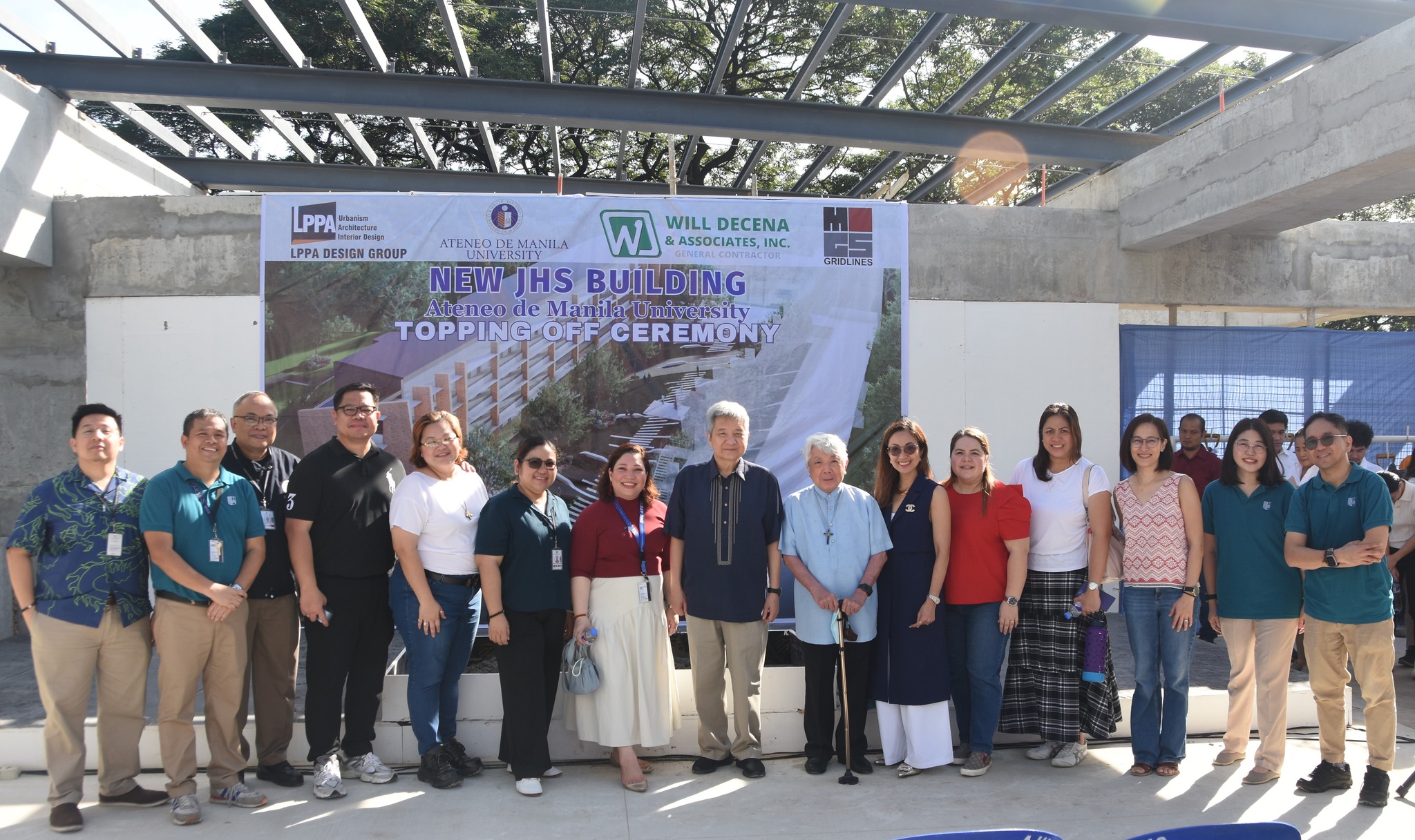Parent representatives with University and AJHS faculty and administrators