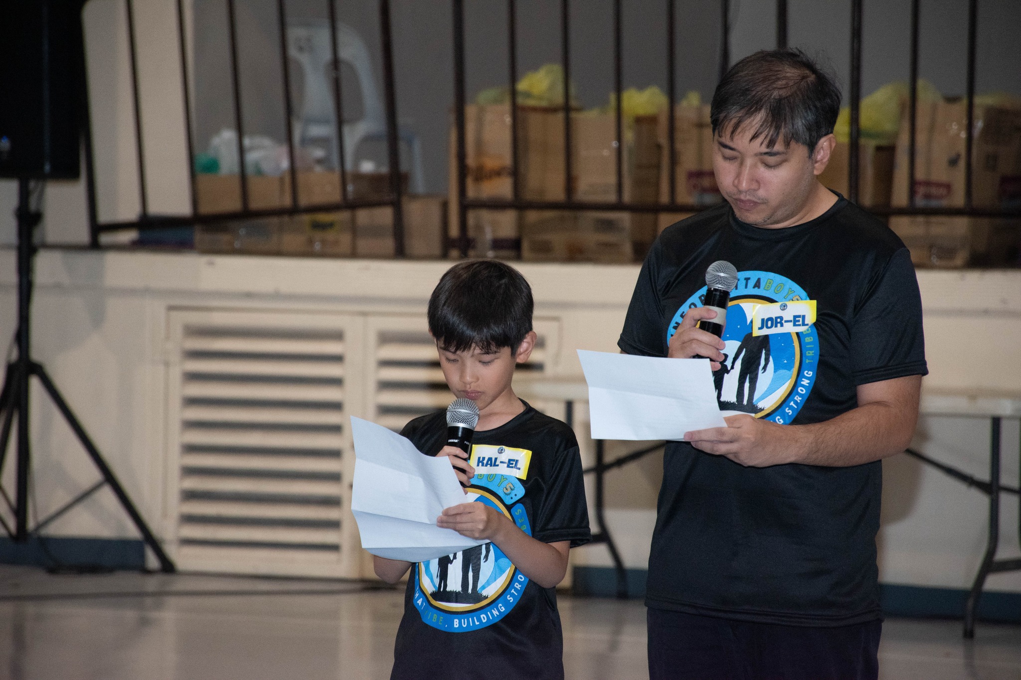 Opening prayer with Kal-el and Daddy Jor-el