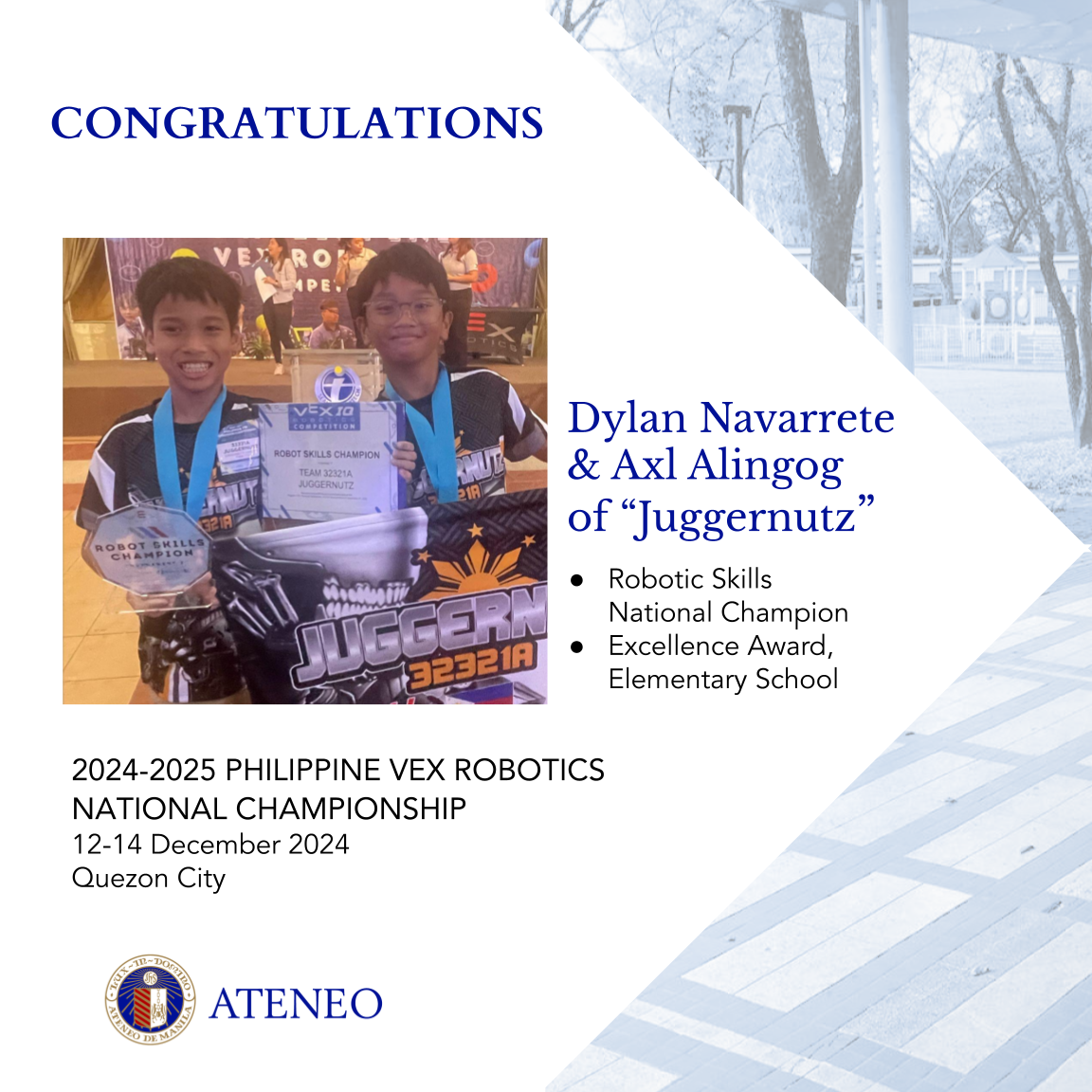 Dylan Navarrete (left) and Axl Alingog