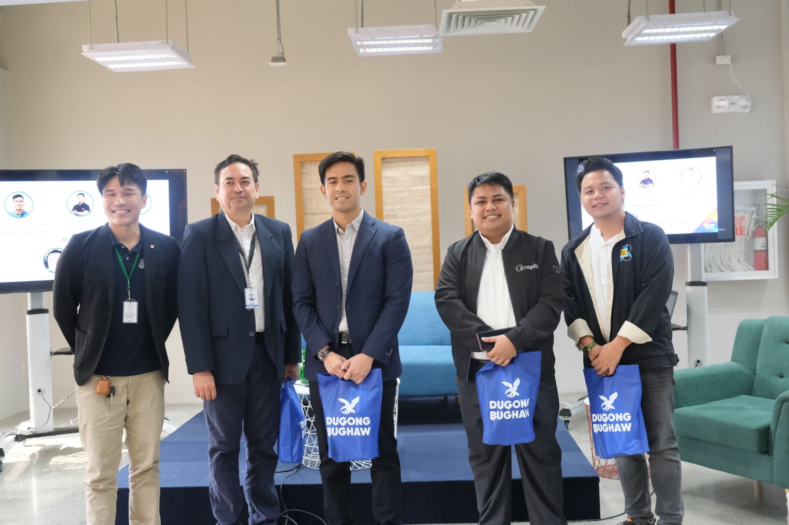 Photo: (from L-R) Mr Steve Chaves - Emcee, Dr John Luis Lagdameo - Moderator, Mr Christian Pulmano - TQHQ, Mr Harold Laborte - Capilli Trading, Mr Jeremy De Leon - Jeremake