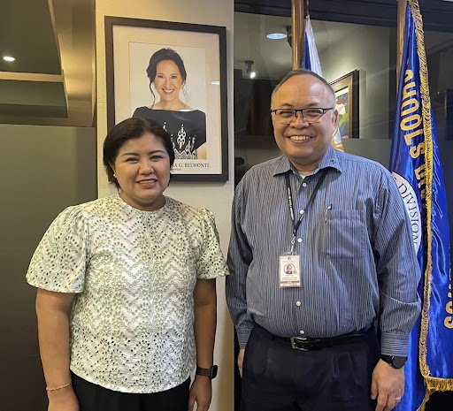 Dr Carleen Sedilla and Fr Jonjee Sumpaico SJ