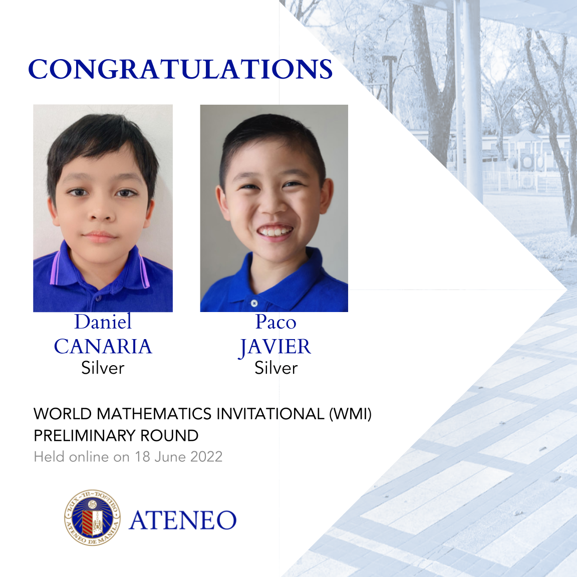 Silver awardees Daniel Canaria (left) and Paco Javier